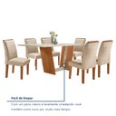 Ver mais imagens de Conjunto Sala de Jantar Mesa Tampo Dakota Plus 160x80cm com 6 Cadeiras Luisa Yescasa