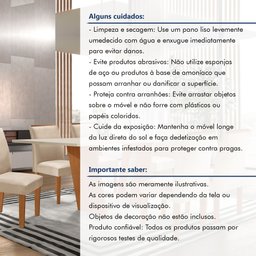 Conjunto Sala de Jantar Mesa Tampo Dakota Plus 160x80cm com 6 Cadeiras Luisa Yescasa  - 13