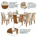 Ver imagem 3 de Conjunto Mesa de Jantar 6 Cadeiras MDF Plus 160x80cm Luisa Yescasa Off White Cinamomo