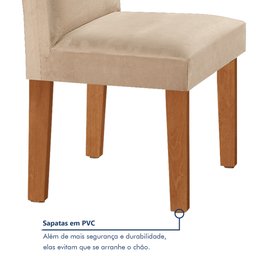 Conjunto Sala de Jantar Mesa Tampo Dakota Plus 160x80cm com 6 Cadeiras Luisa Yescasa  - 7