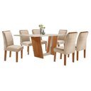Ver imagem 6 de Conjunto Mesa de Jantar 6 Cadeiras MDF Plus 160x80cm Luisa Yescasa Off White Cinamomo