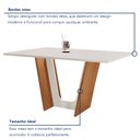 Ver imagem 4 de Conjunto Sala de Jantar Mesa Tampo Dakota Plus 160x80cm com 6 Cadeiras Luisa Yescasa