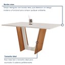 Ver imagem 5 de Conjunto Sala de Jantar Mesa Tampo Dakota Plus 160x80cm com 6 Cadeiras Luisa Yescasa