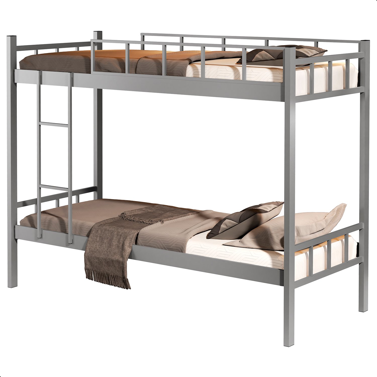 Beliche Mônaco Solteiro de Aço Galvanizado Cinza + Colchão D20 Probel 78cm - 6