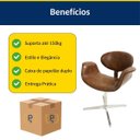 Ver imagem 5 de Cadeira Tulipa Cor Whisky Giratória Base Alumínio