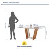 Conjunto Sala de Jantar Mesa Tampo Dakota Plus Vidro 120x80cm com 4 Cadeiras Luisa Yescasa  - 9