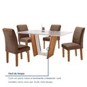Ver mais imagens de Conjunto Sala de Jantar Mesa Tampo Dakota Plus Vidro 120x80cm com 4 Cadeiras Luisa Yescasa
