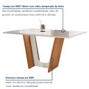 Ver imagem 2 de Conjunto Sala de Jantar Mesa Tampo Dakota Plus Vidro 120x80cm com 4 Cadeiras Luisa Yescasa 