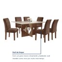 Ver mais imagens de Conjunto Sala de Jantar Mesa Tampo Dakota Plus Vidro 160X80cm com 6 Cadeiras Laura Yescasa