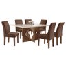 Conjunto Sala de Jantar Mesa Tampo Dakota Plus Vidro 160X80cm com 6 Cadeiras Laura Yescasa  - 14