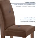 Ver imagem 6 de Conjunto Sala de Jantar Mesa Tampo Dakota Plus Vidro 160X80cm com 6 Cadeiras Laura Yescasa