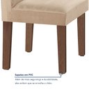 Ver imagem 7 de Conjunto Sala de Jantar Mesa Tampo Dakota Plus Vidro 160X80cm com 6 Cadeiras Laura Yescasa