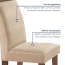 Ver imagem 6 de Conjunto Sala de Jantar Mesa Tampo Dakota Plus Vidro 160X80cm com 6 Cadeiras Laura Yescasa