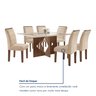 Conjunto Sala de Jantar Mesa Tampo Dakota Plus Vidro 160X80cm com 6 Cadeiras Laura Yescasa  - 8
