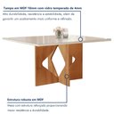 Ver imagem 2 de Conjunto Sala de Jantar Mesa Tampo Dakota Plus Vidro 160x80cm com 6 Cadeiras Laura Yescasa