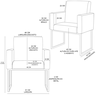 Kit 02 Cadeiras Poltrona Decorativa Sala Quarto Base Dourado Cor:bege - 6