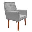 Ver imagem 2 de Poltrona Decorativa Luna Suede Cinza - Dominic Decor