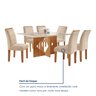 Conjunto Sala de Jantar Mesa Tampo Dakota Plus Vidro 160x80cm com 6 Cadeiras Laura Yescasa  - 8