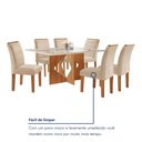 Ver mais imagens de Conjunto Sala de Jantar Mesa Tampo Dakota Plus Vidro 160x80cm com 6 Cadeiras Laura Yescasa