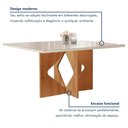 Ver imagem 4 de Conjunto Sala de Jantar Mesa Tampo Dakota Plus Vidro 160x80cm com 6 Cadeiras Laura Yescasa