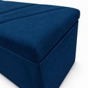 Ver imagem 5 de Calcadeira Recamier Baú Estofada 100cm para Cama Solteiro Suede Azul Marinho