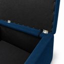 Ver imagem 6 de Calcadeira Recamier Baú Estofada 100cm para Cama Solteiro Suede Azul Marinho