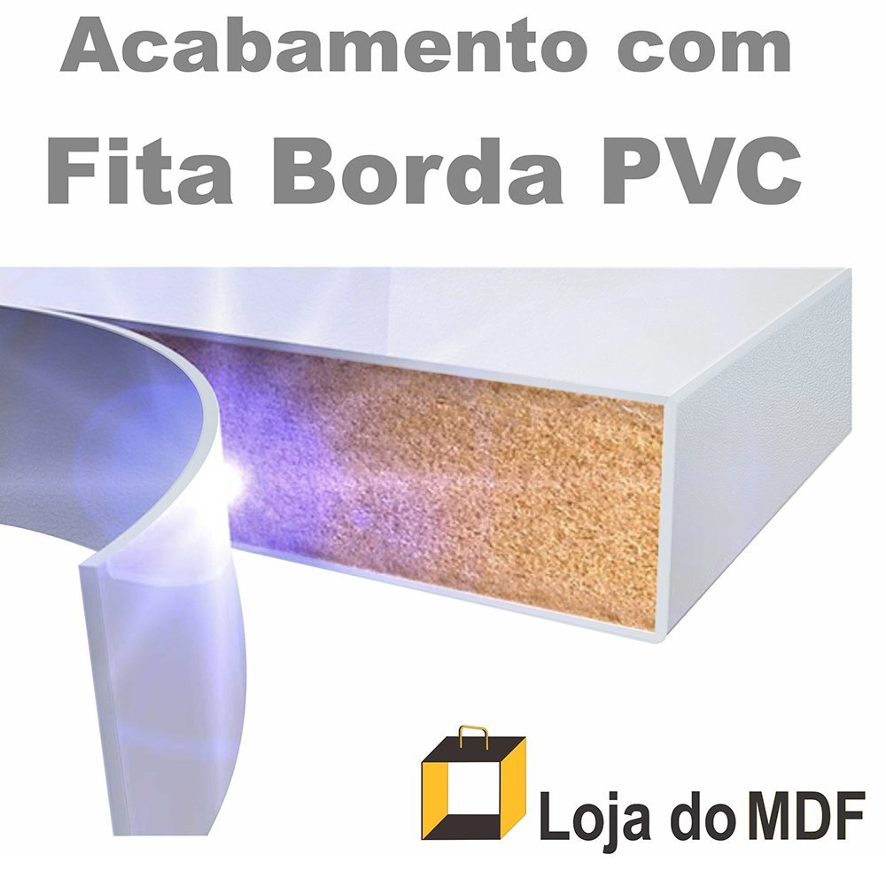 Kit 5 Prateleiras U Mdf 60x25 Branco Nicho Livros Revista - 5