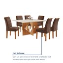 Ver mais imagens de Conjunto Sala de Jantar Mesa Laura Tampo Dakota Plus 160x80cm com 6 Cadeiras Laura Yescasa
