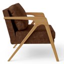 Ver imagem 7 de Kit 02 Poltronas Decorativa Sala Estar Pietra Com Estrutura Madeira L02 Couríssimo Marrom-Lyam