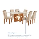 Ver mais imagens de Conjunto Sala de Jantar Mesa Laura Tampo Dakota Plus 160x80cm com 6 Cadeiras Laura Yescasa