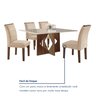 Conjunto Sala de Jantar Mesa Laura Tampo Dakota Plus Vidro 120x80cm com 4 Cadeiras Laura Yescasa  - 8