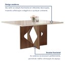 Ver imagem 3 de Conjunto Sala de Jantar Mesa Laura Tampo Dakota Plus Vidro 120x80cm com 4 Cadeiras Laura Yescasa 