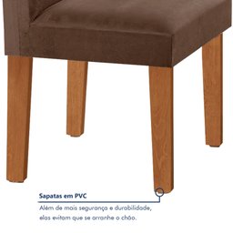 Conjunto Sala de Jantar Mesa Tampo Dakota Plus Vidro 120x80cm com 4 Cadeiras Laura Yescasa  - 7