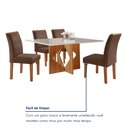 Ver mais imagens de Conjunto Sala de Jantar Mesa Tampo Dakota Plus Vidro 120x80cm com 4 Cadeiras Laura Yescasa