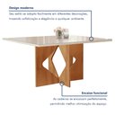 Ver imagem 3 de Conjunto Sala de Jantar Mesa Tampo Dakota Plus Vidro 120x80cm com 4 Cadeiras Laura Yescasa 