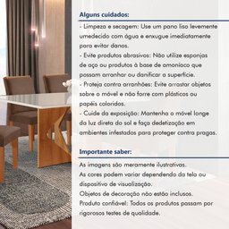 Conjunto Sala de Jantar Mesa Tampo Dakota Plus Vidro 120x80cm com 4 Cadeiras Laura Yescasa  - 15