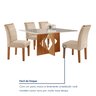 Conjunto Sala de Jantar Mesa Dakota Plus 120x80cm Tampo Vidro com 4 Cadeiras Laura Yescasa - 8