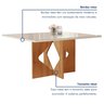 Conjunto Sala de Jantar Mesa Dakota Plus 120x80cm Tampo Vidro com 4 Cadeiras Laura Yescasa - 4