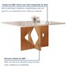 Conjunto Sala de Jantar Mesa Dakota Plus 120x80cm Tampo Vidro com 4 Cadeiras Laura Yescasa - 2