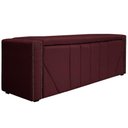 Ver imagem 1 de Calçadeira Baú Solteiro 90 Cm Para Cama Box Suede Bordô