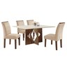 Conjunto Sala de Jantar Mesa Laura Tampo Dakota Plus 120x80cm com 4 Cadeiras Laura Yescasa  - 14