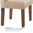 Ver imagem 7 de Conjunto Sala de Jantar Mesa Laura Tampo Dakota Plus 120x80cm com 4 Cadeiras Laura Yescasa 