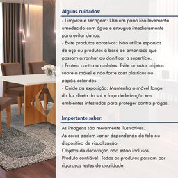 Conjunto Sala de Jantar Mesa Laura Tampo Dakota Plus 120x80cm com 4 Cadeiras Laura Yescasa - 15 Conjunto Sala de Jantar Mesa Laura Tampo Dakota Plus 120x80cm com 4 Cadeiras Laura Yescasa - 15