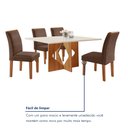 Ver mais imagens de Conjunto Sala de Jantar Mesa Laura Tampo Dakota Plus 120x80cm com 4 Cadeiras Laura Yescasa