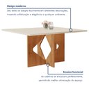 Ver imagem 3 de Conjunto Sala de Jantar Mesa Laura Tampo Dakota Plus 120x80cm com 4 Cadeiras Laura Yescasa