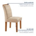 Ver imagem 5 de Conjunto Sala de Jantar Mesa Tampo Dakota Plus 120x80cm com 4 Cadeiras Laura Marrom/Cinamomo/Off White/Suede Pena