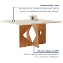 Ver imagem 2 de Conjunto Sala de Jantar Mesa Tampo Dakota Plus 120x80cm com 4 Cadeiras Laura Marrom/Cinamomo/Off White/Suede Pena