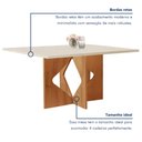 Ver imagem 4 de Conjunto Sala de Jantar Mesa Tampo Dakota Plus 120x80cm com 4 Cadeiras Laura Marrom/Cinamomo/Off White/Suede Pena
