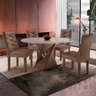 Conjunto Sala de Jantar Mesa Tampo Redondo Plus Vidro 100cm com 4 Cadeiras Barcelona Yescasa  - 2