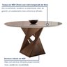 Conjunto Sala de Jantar Mesa Tampo Redondo Plus Vidro 100cm com 4 Cadeiras Barcelona Yescasa  - 3